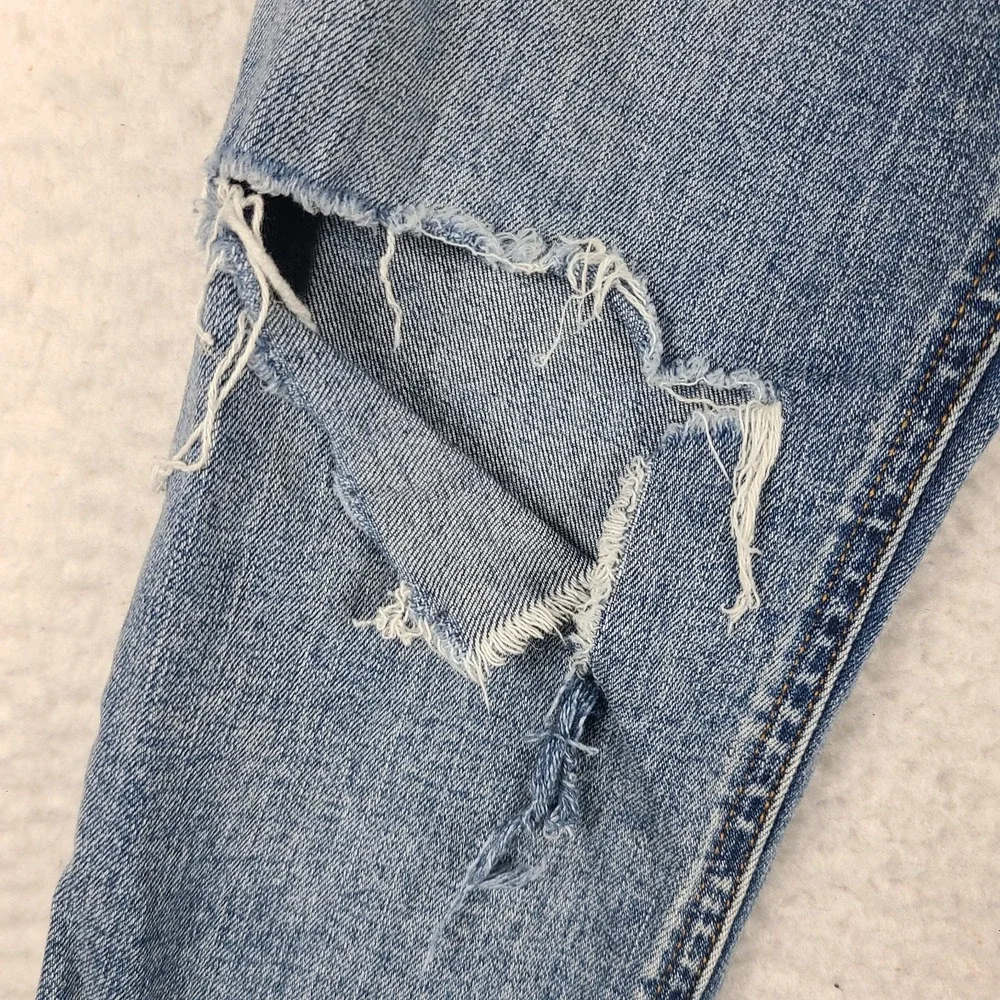 Rag & Bone Jeans‎ Womens 29x27 Blue Nina High Rise Ankle Skinny Fray Distress *